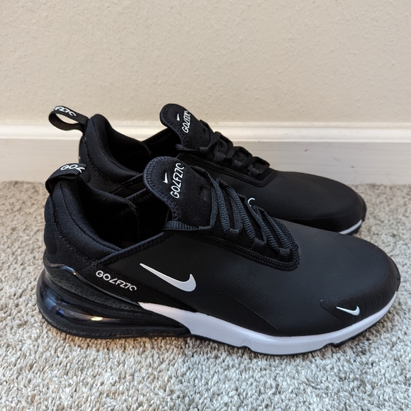 Nike Air Max 270 Golf Shoes Black White CK6483-001 Men’s New without box - Picture 6 of 8